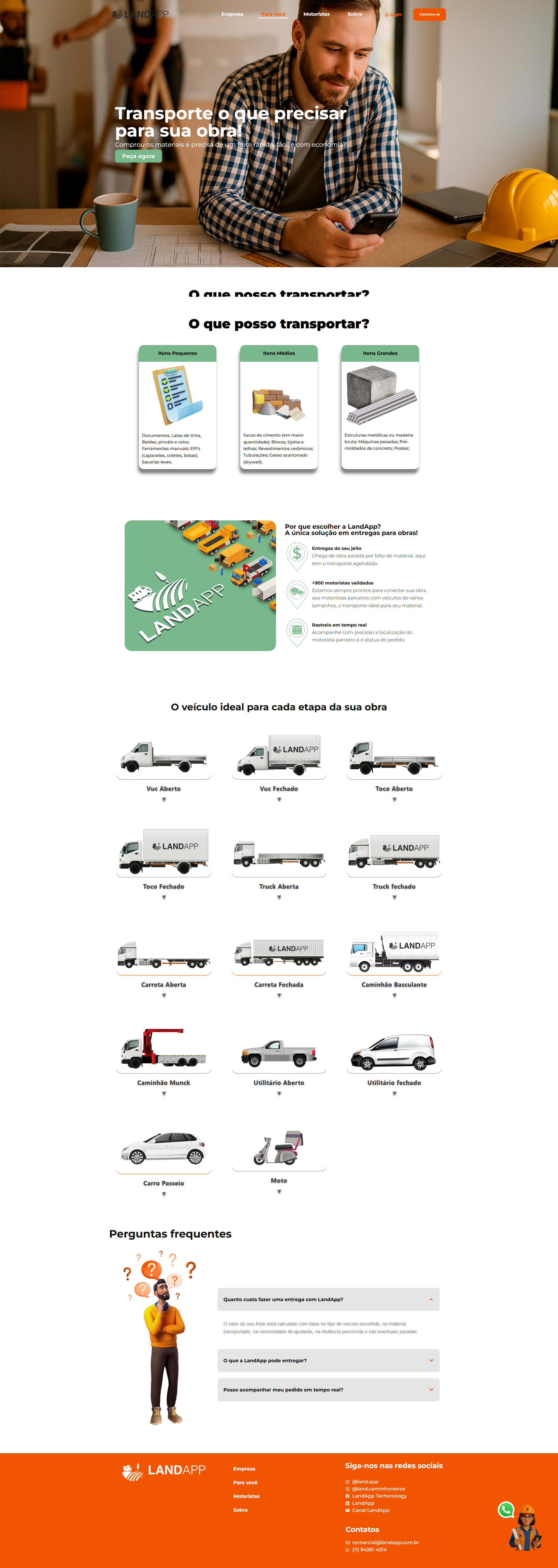Landing page Landapp - seção clientes